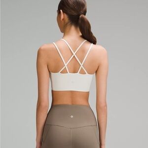 Lululemon Like a Cloud Ribbed Longline Bra, Bone